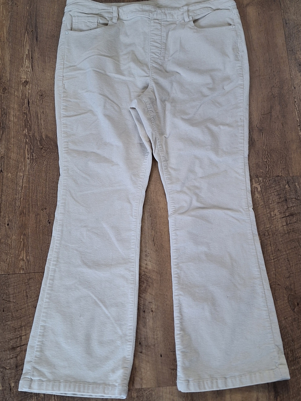 Tribal Women's Cream Colored Corduroy Pants Size M